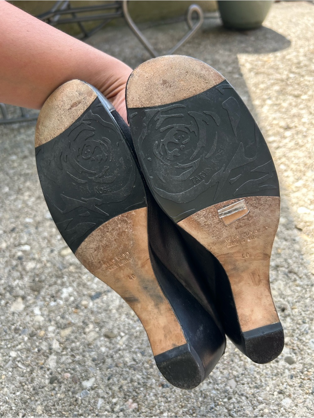 Taryn Rose Women's Leather Wedge Heels Size 10 | EU 40 Black Artsy